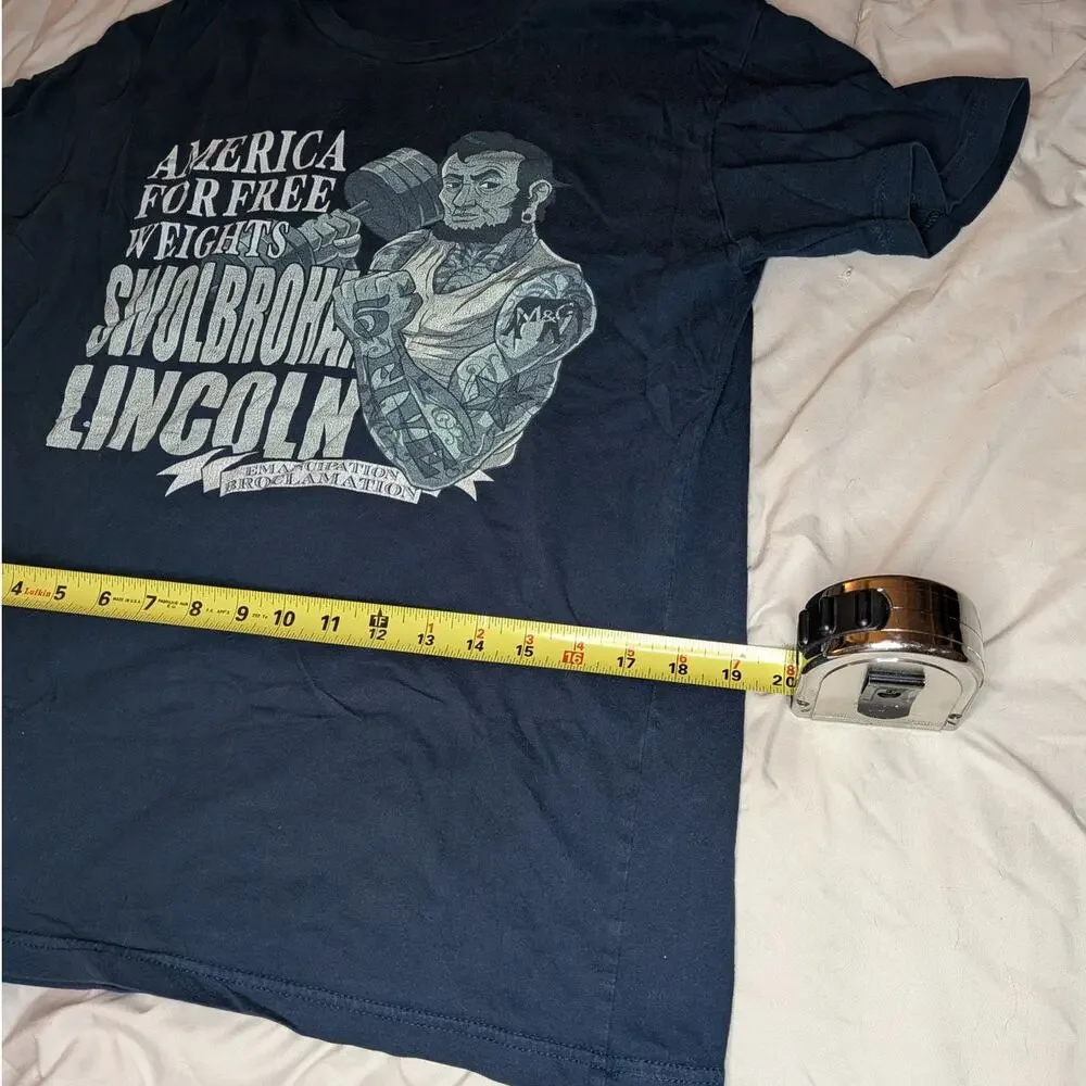 BroScienceLife Swolbroham Lincoln Gym T-Shirt Dom Mazzetti Men's Medium